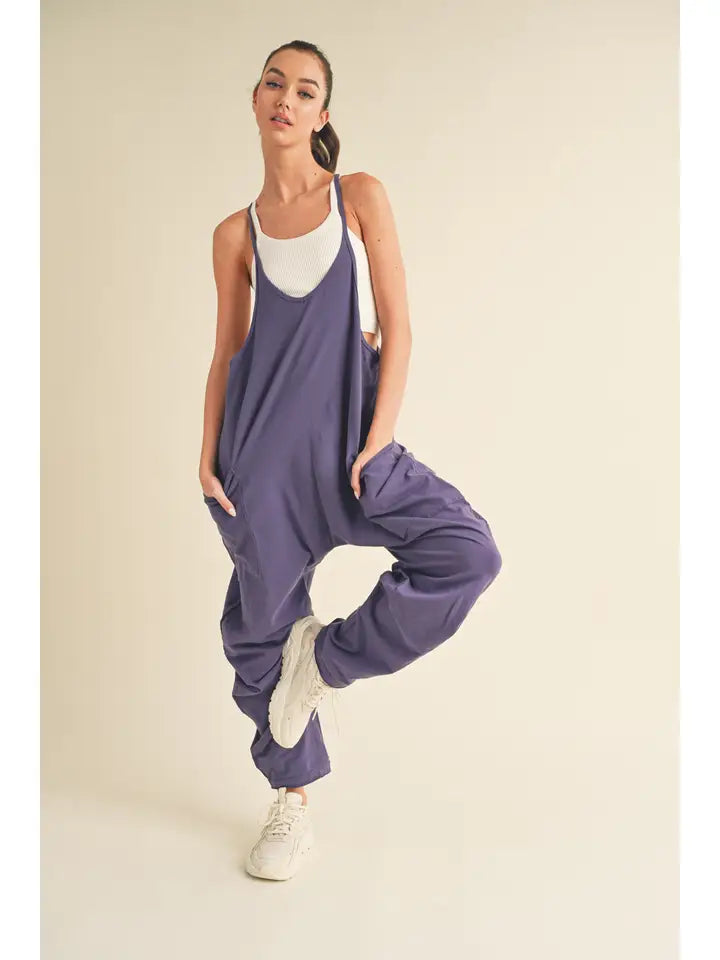 Kimberly C Purple Soft Comfy Jumpsuit