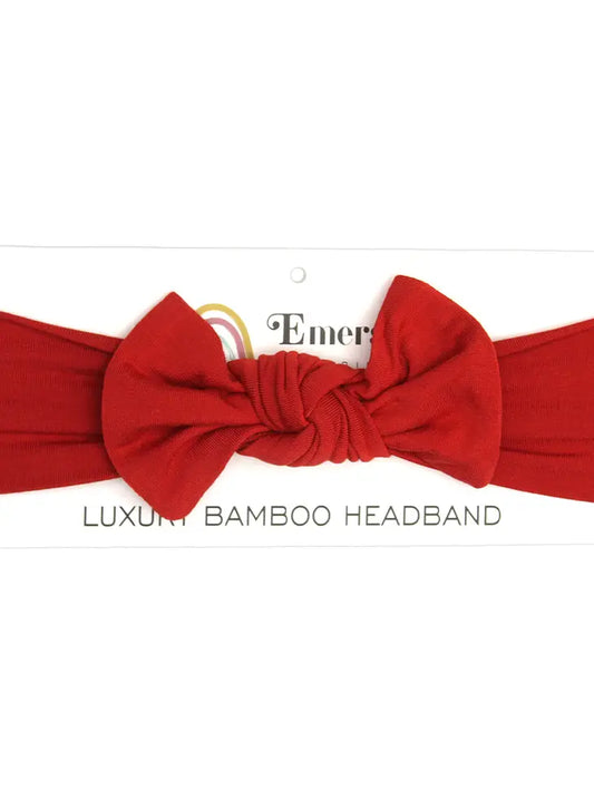 Solid Color Bamboo Headband Bow Emerson and Friends