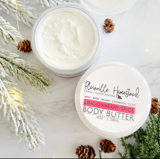 Body Butter - Lingonberry Spice  | Holiday Plainville Homestead