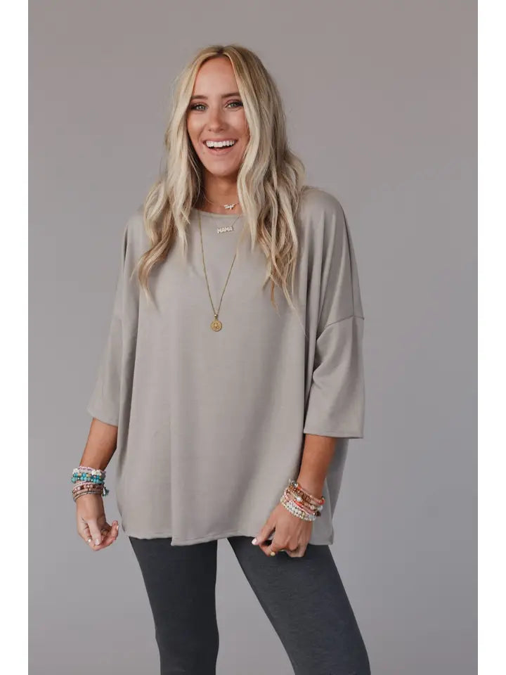 Cozy Cool Oversized Tee - Coco Three Bird Nest