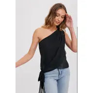 One Shoulder Draping Top The Druzy Rose