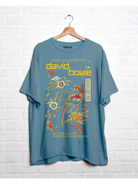 David Bowie Hong Kong Gala Blue Upcycled Tee The Druzy Rose