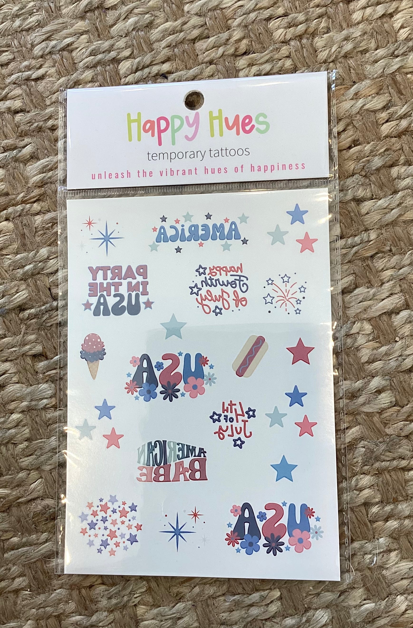 Happy Hues 4th of July Temporary Tattoos The Druzy Rose