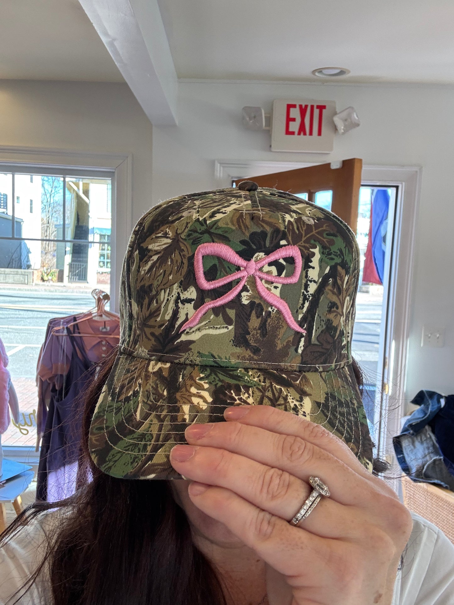 Camo Bow Hat Electric Label