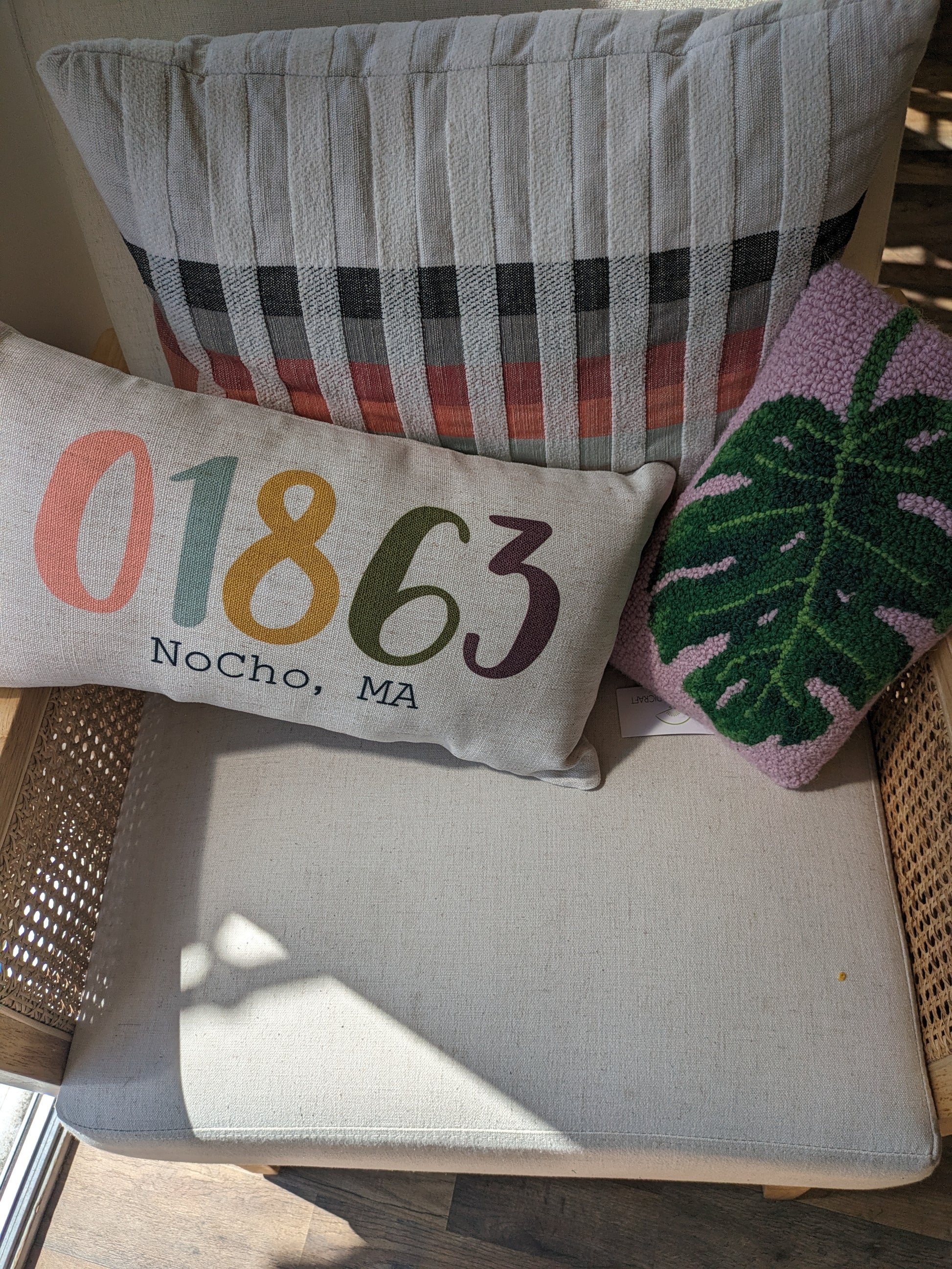 Colored Chelmsford Zip Code and City/State Pillow AbbyKate HOME