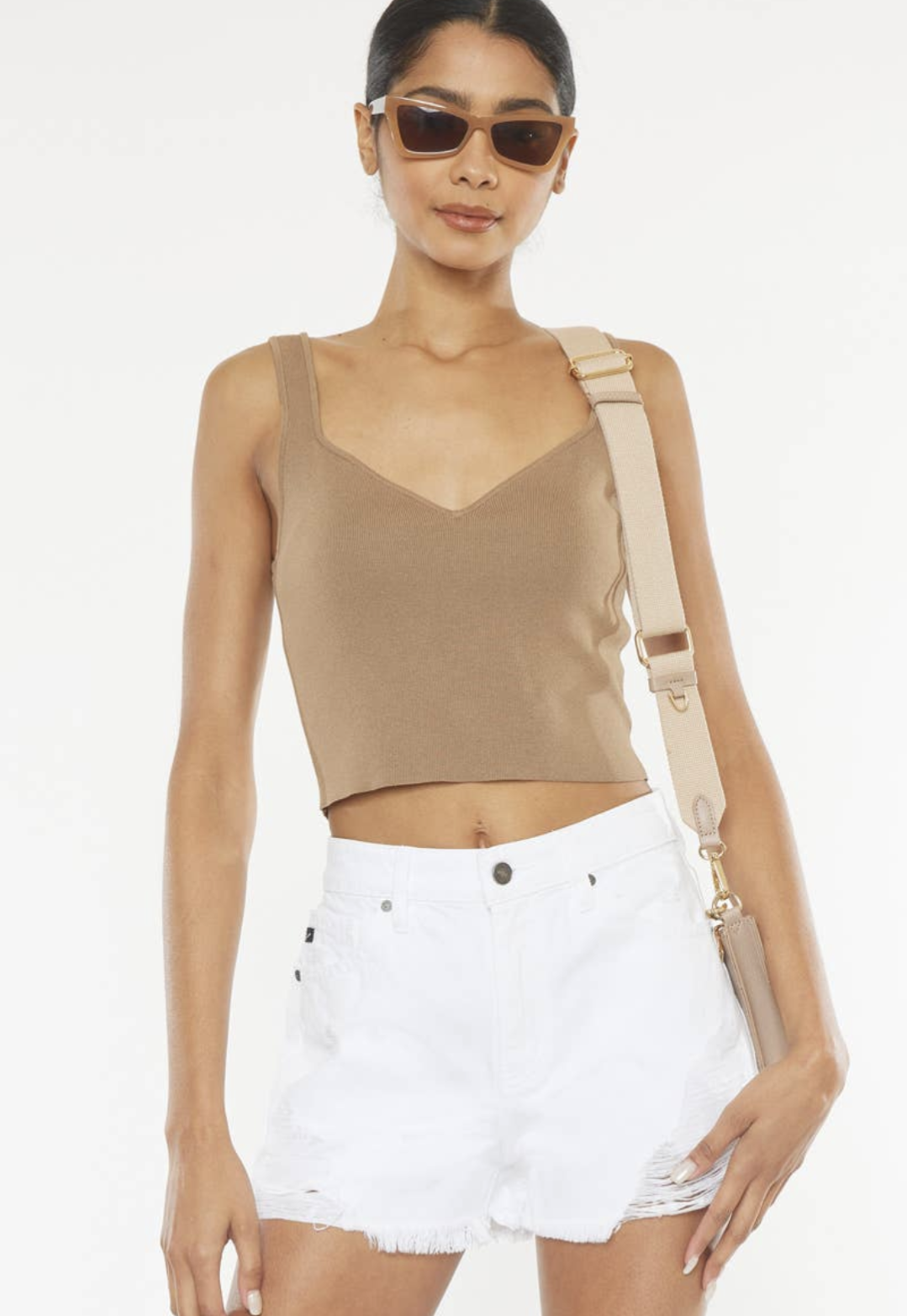 White kancan shorts The Druzy Rose