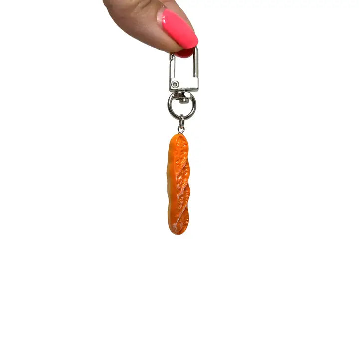 Baguette 🥖 Key Chain/ Zipper Pull The Druzy Rose