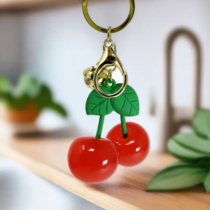 Charming Cherries 🍒 Key Chain/ Bag Charm The Druzy Rose