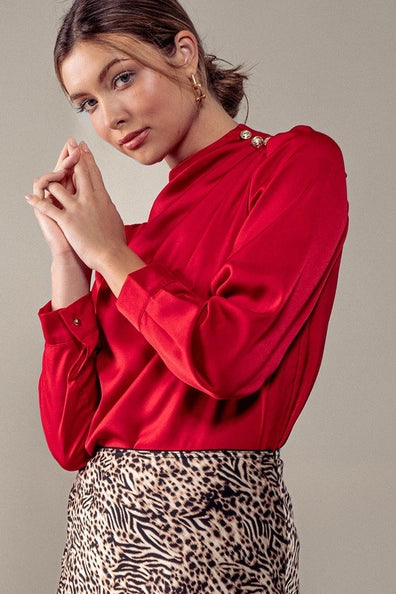 The Across Blouse - Red Urban Daizy