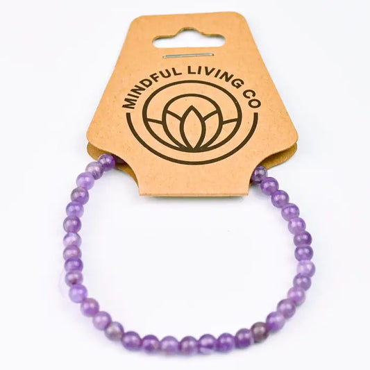 Amethyst - Energy Bead Bracelet 4mm Mindful Living Co.