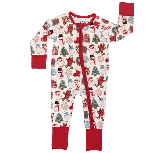 Milk and Cookies Christmas Holiday Bamboo Baby Pajamas Emerson & Friends