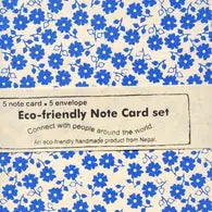 Blue flower note card set blank The Druzy Rose