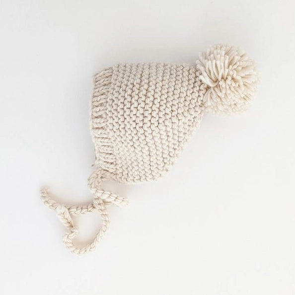 Natural Knit Baby Bonnet Huggalugs