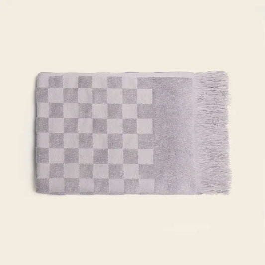 Organic Checkered Bath Towel The Druzy Rose