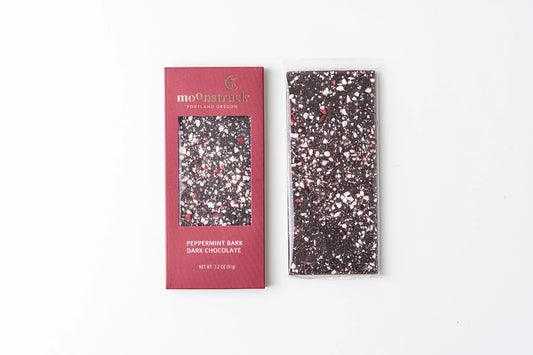 Peppermint Bark Dark Chocolate Bar Moonstruck Chocolate