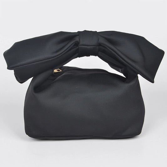 nylon bow handle clutch bag 3AM by H&D Accessories