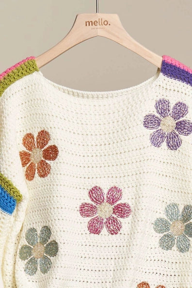 Daisy Detail Oversized Sweater Mello