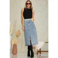 Denim Midi Skirt