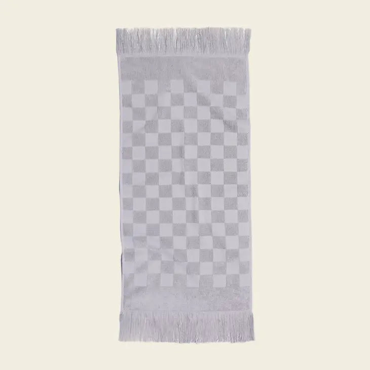 Organic Checkered Hand Towel Happy Place