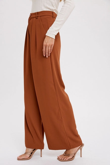 PINTUCK WIDE LEG PANTS Bluivy