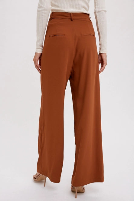 PINTUCK WIDE LEG PANTS Bluivy