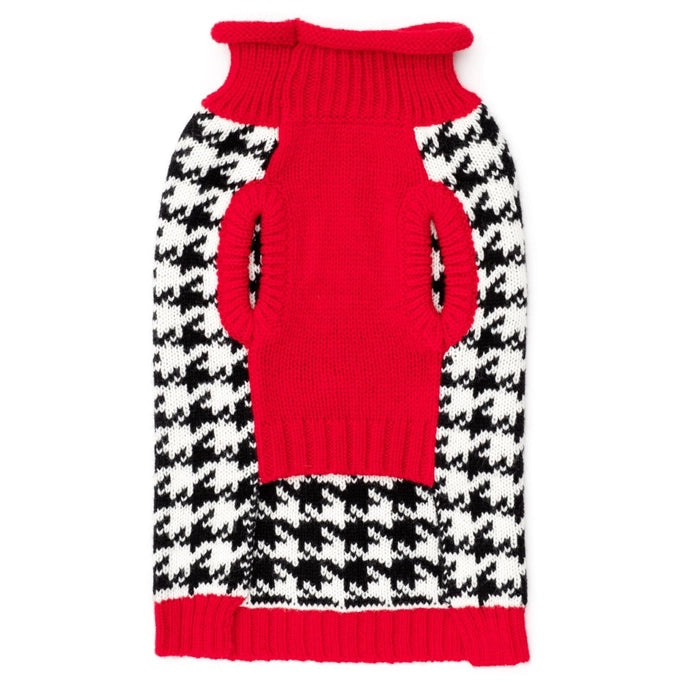 Houndstooth Sweater & Scarf Set The Worthy Dog