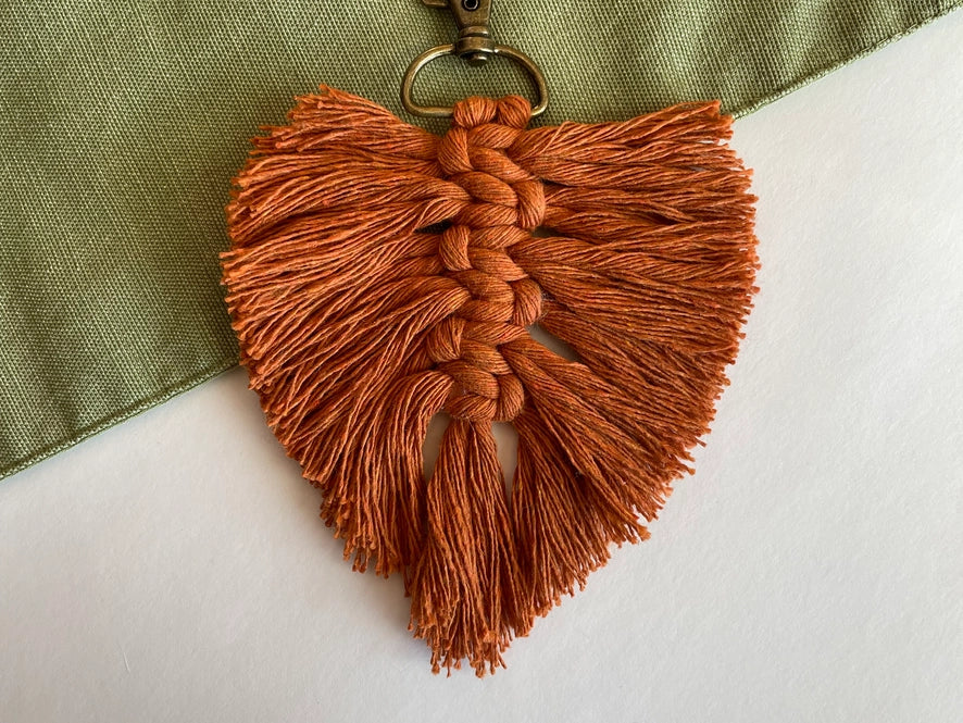 Macrame Feather Keychain The Handcrafted Hedgehog