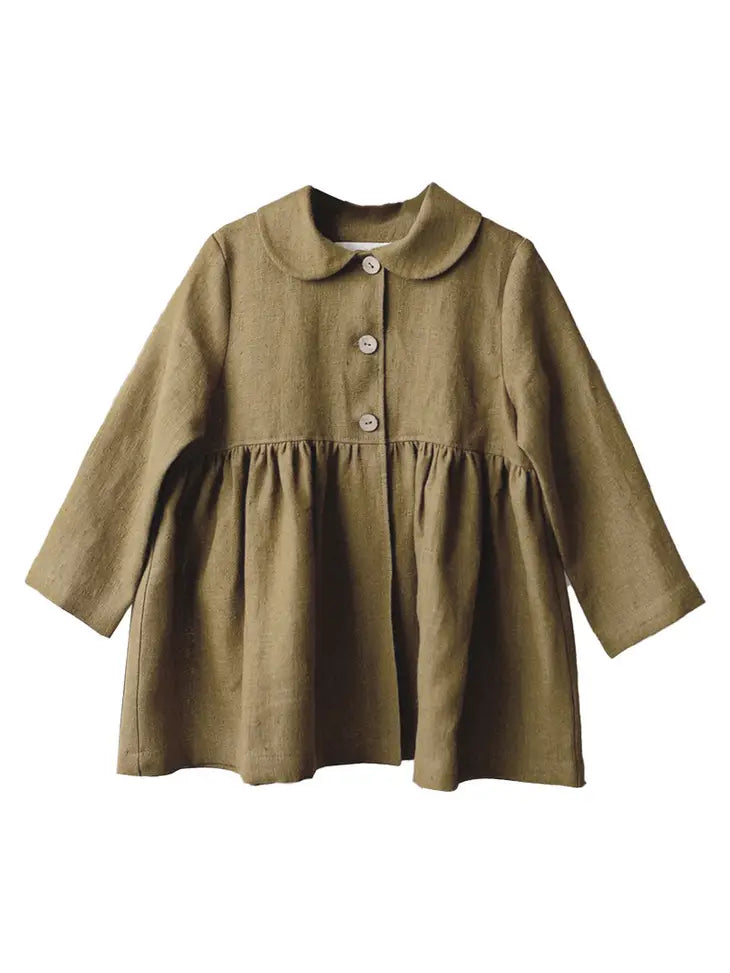 Annie & Charles® organic linen coat The Druzy Rose