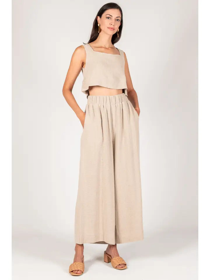 P. Cill Linen Wide Leg Pants P. Cill