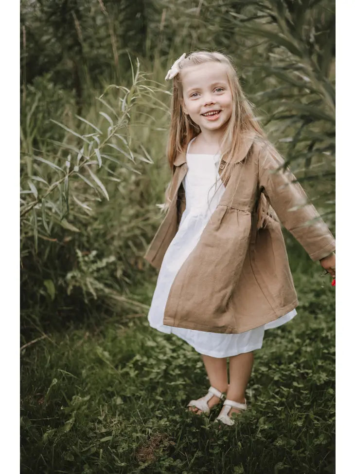 Annie & Charles® organic linen coat The Druzy Rose