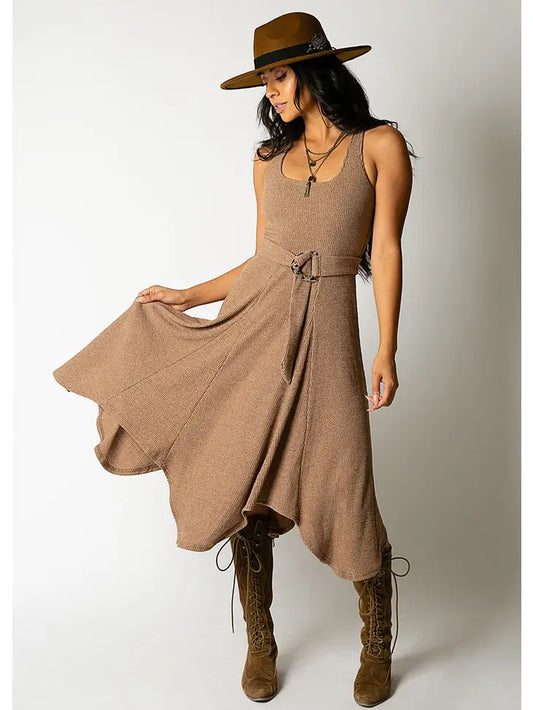 Lyna Dress in Heather Tan Joyfolie