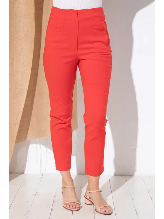 Stretchy Slim Tailored Trousers Tea & Cip