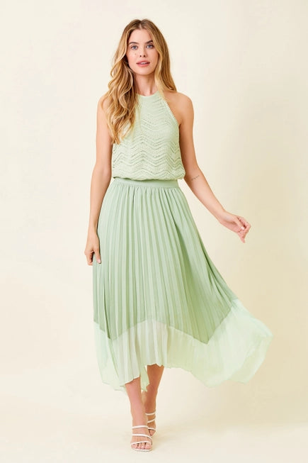 Pleat Skirt Mint Mystree