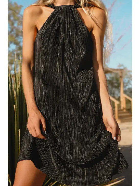 Nova Pleated Dress Black If She Loves