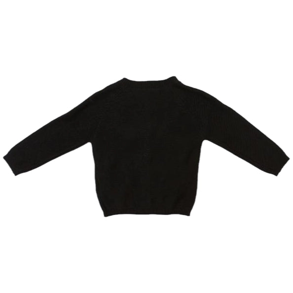 Black Pom Pom Wooly Cardigan Doe a Dear