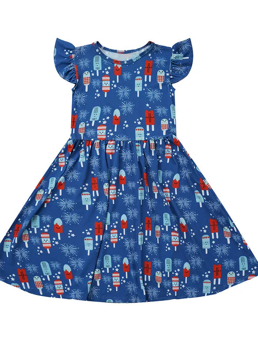 Patriotic Party Pops Bamboo Twirl Dress Emerson & Friends