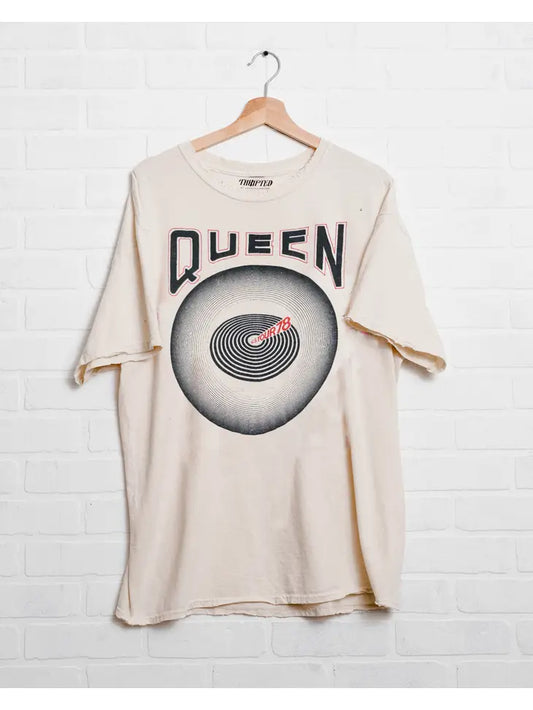 Queen Jazz Tour Off White Thrifted Licensed Graphic Tee LivyLu