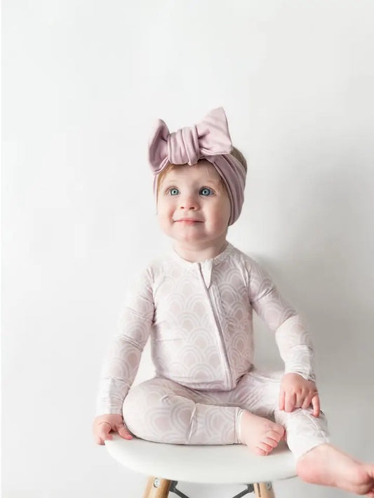 Blush Rainbows Zip Romper Belle & bros