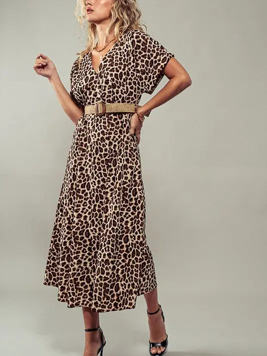 Safari Crusader Belted Midi Dress The Druzy Rose