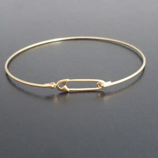 Safety Pin Bracelet Frosted Willow