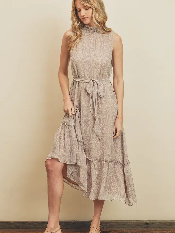 Sea Cruise Ruffled Trim Midi Dress Dress Forum