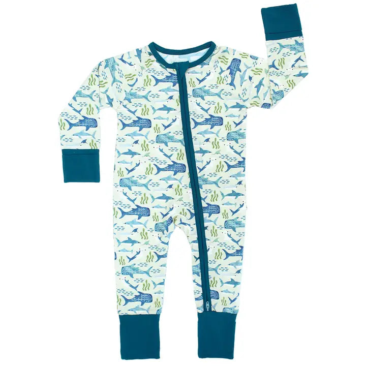 Shark Friends Ocean Bamboo Convertible Baby Pajamas