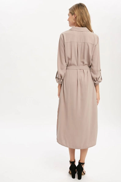 Shirt Dress Dusty Lavender Mystree