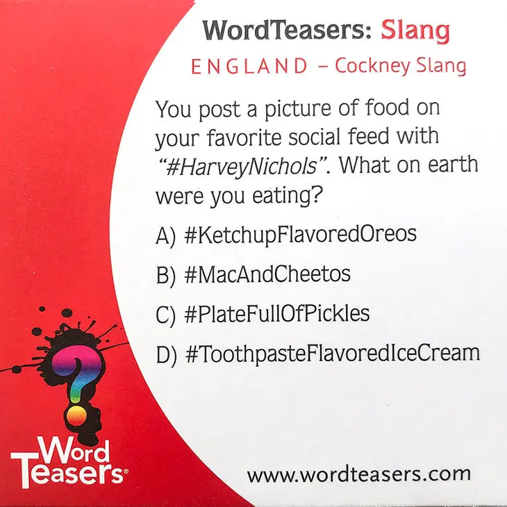 Slang WordTeaser Games WordTeasers