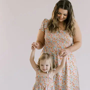 Flower Smocked Dress * Mommy and Me Polished Prints