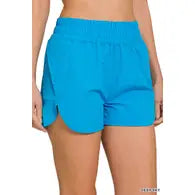 Lower Smocked Windbreaker waist track shorts unlined The Druzy Rose