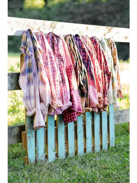 Up Cycled/ Dyed Flannel Fashion Tops TheGoGirlShoppe