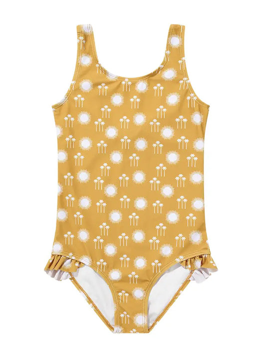 Sunny Days Ruffle Leg One Piece Girls Swim Suit Emerson & Friends