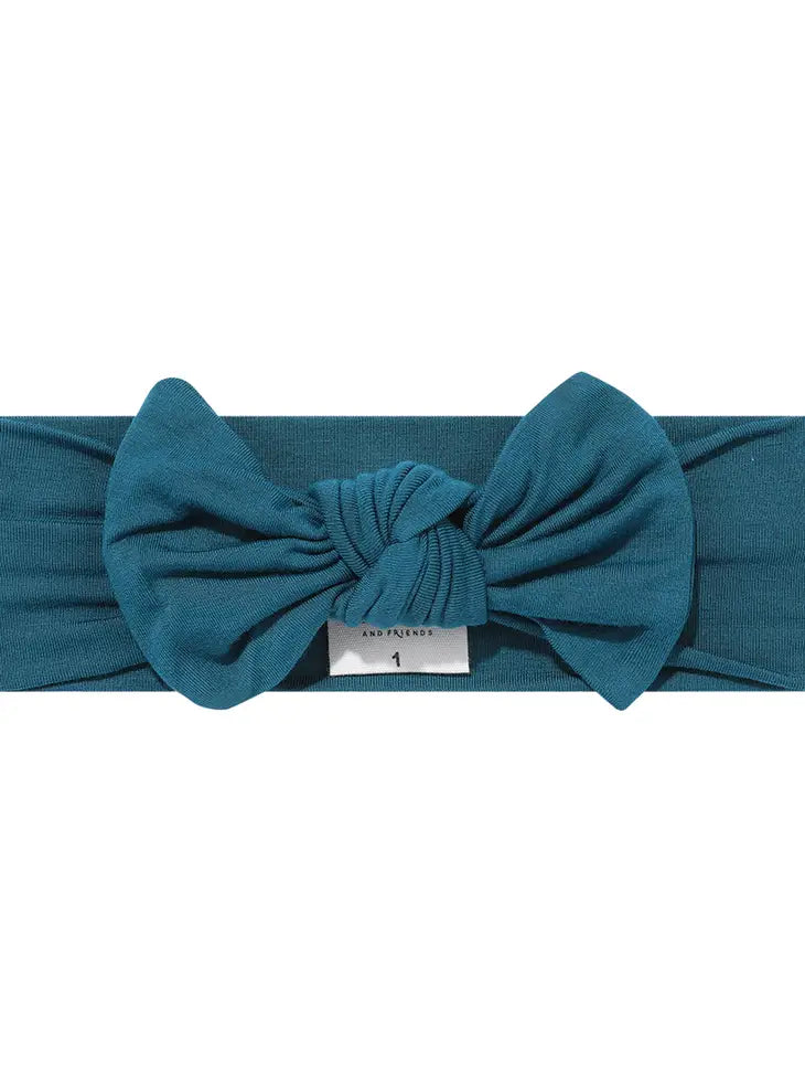 Solid Color Bamboo Headband Bow Emerson and Friends