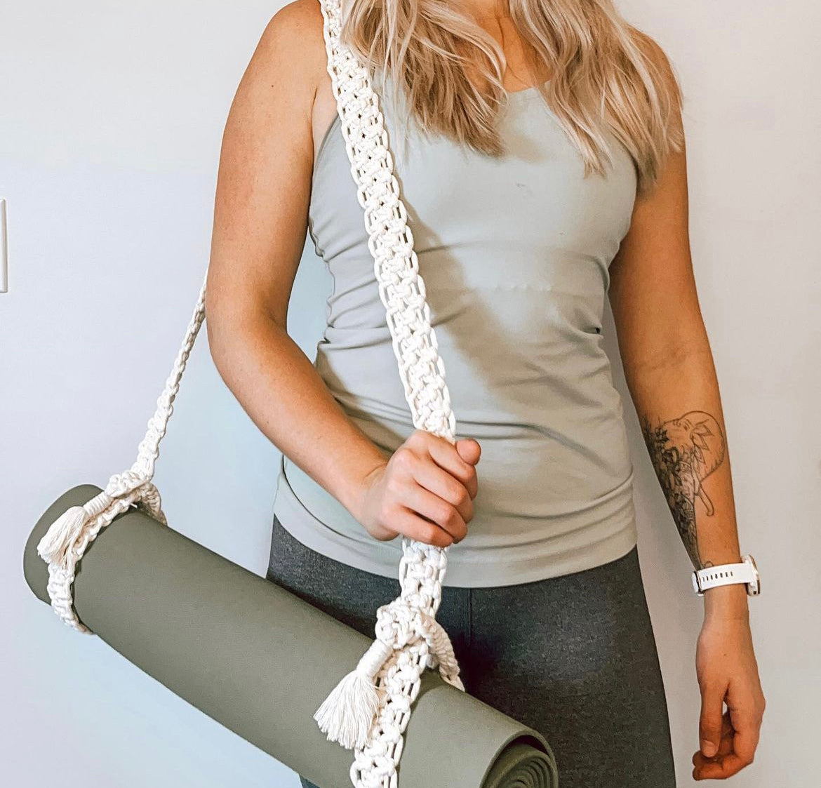 Macrame Yoga Mat Carrie Boho Yogi Handmade